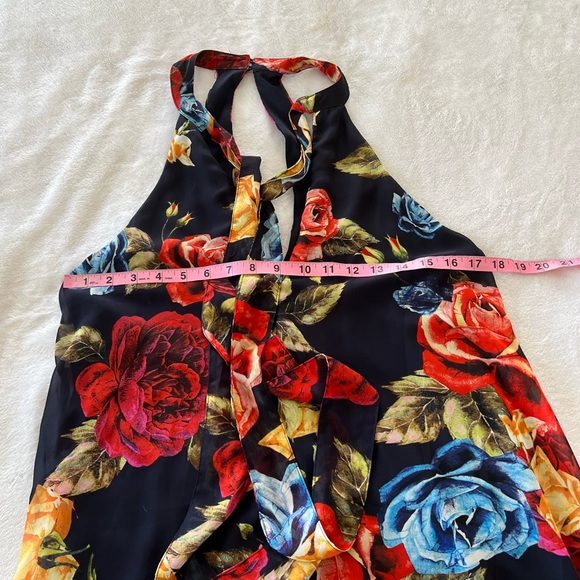 Show me your Mumu Tess Tie Mini Dress in Bloom Bloom - Picture 8 of 9